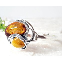 Bernsteinschmuck - Bernstein-Armreif  18 cm Silber-925  (BB145)