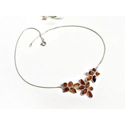 Bernstein Collier Kette Silber 925 dc267