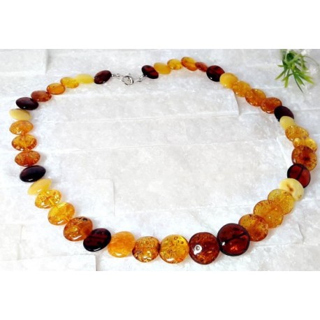 Bernsteinschmuck - Bernstein-Collier 52 cm (DC148)