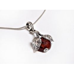 Bernstein Anhänger Silber 925 Apfel Bernsteinschmuck ba731