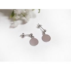 Ohrstecker Plättchen Silber 925 rhodiniert Sterlingsilber sx141
