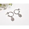 Ohrstecker Silber 925 rhodiniert Sterlingsilber sx142