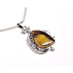 Bernstein Anhänger Silber 925 Bernsteinschmuck ba742