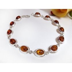 Bernstein-Armband Silber Silber-925 BB183