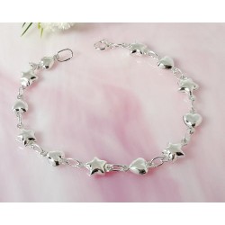 Sterne Herz Armband Silber-925 SG111