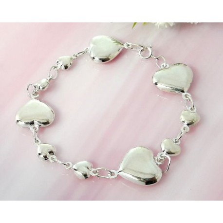 Armband Silber 925 Herz SG105