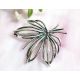 Brosche Silber 925 Blatt Silberschmuck sn67