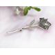 Brosche Silber 925 Blume Silberschmuck sn69