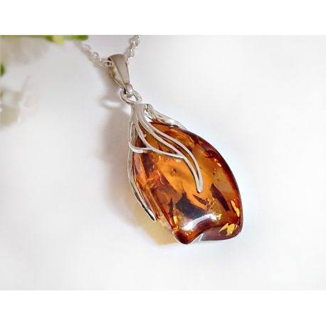 Bernstein Anhänger Silber 925 Bernsteinschmuck ba774