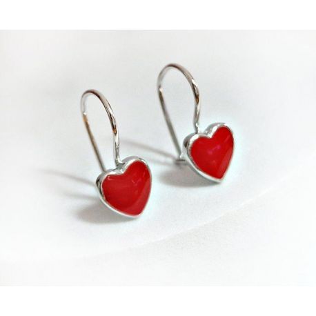 Ohrhänger Silber 925 Herz Kinderschmuck AK116