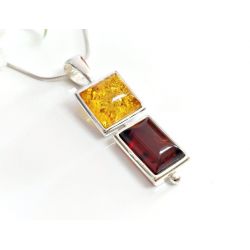 Bernstein Anhänger Silber925 braun gelb LB58
