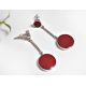 Ohrstecker mit Koralle Silber 925 Silberschmuck kl371