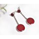 Ohrstecker mit Koralle Silber 925 Silberschmuck kl371