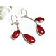 Ohrhänger Silber 925 Koralle Silberschmuck kl374
