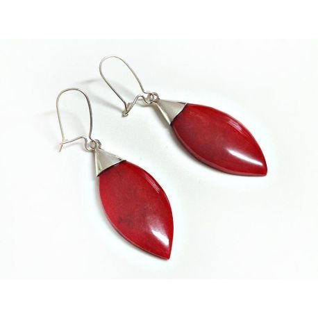 Ohrhänger Silber 925 Koralle Silberschmuck kl375