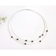 Halsreif Silber mit Granate 40 cm  Silber 925 Silberschmuck SD35
