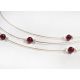 Halsreif Silber mit Granate 40 cm  Silber 925 Silberschmuck SD35