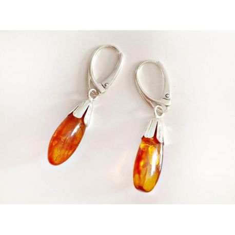 Bernstein Ohrhänger Silber 925 bj248