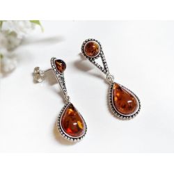 Bernstein Ohrstecker Silber 925 BD68