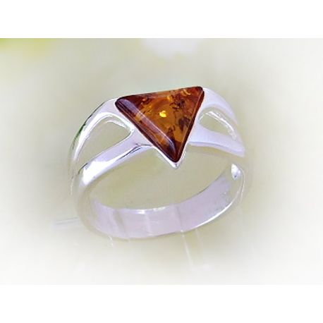 Bernstein Ring Silber 925 CZ46