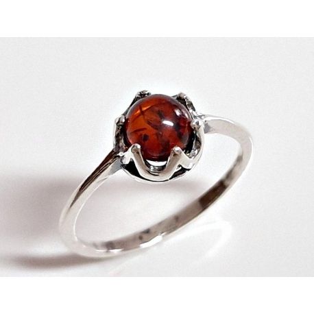 Bernstein Ring Silber 925 CZ07