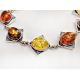 Bernstein Armband Silber 925 mehrfarbig Bernsteinschmuck bb106