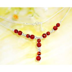 Bernstein Collier Kette Silber 925 dc292
