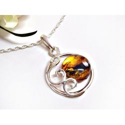 Bernstein Anhänger Silber 925 Bernsteinschmuck ba800