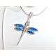 Silberschmuck  Anhänger Libelle Opal blau Silber 925 sp329