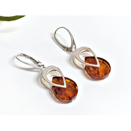 Bernstein Ohrhänger Silber 925 bj260