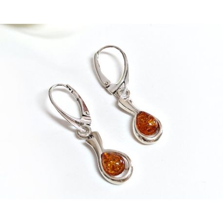 Bernstein Ohrhänger Ohrringe Silber 925  bj270