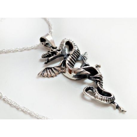 Drachen Anhänger Sterlingsilber  Silber-925  (SH09)