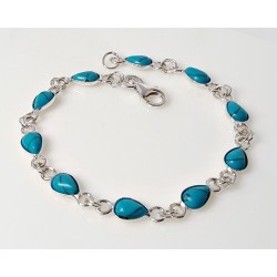 Türkis Armband 18 cm Silber-925  (GZ181)