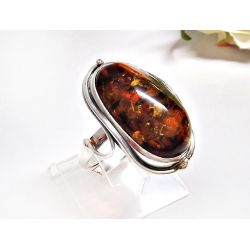 Bernstein Ring Silber 925 br376