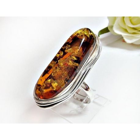 Bernstein Ring Silber 925 br379