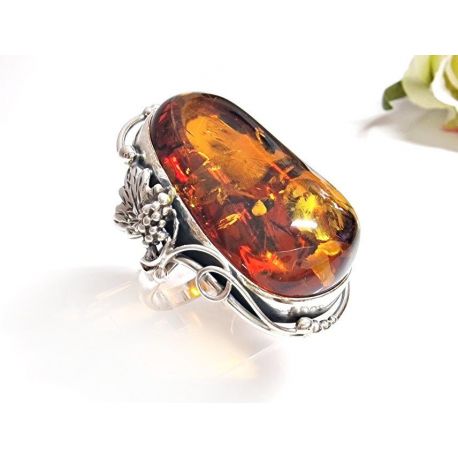 Bernstein Ring Silber 925 br381