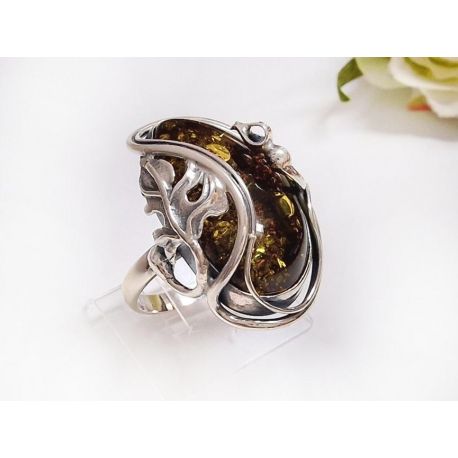 Bernstein Ring Silber 925 br382