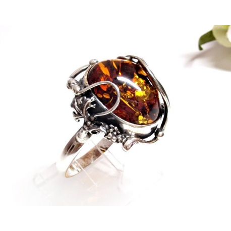 Bernstein Ring Silber 925 br383