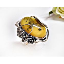 Bernstein Ring Silber 925 br384