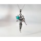 Türkisschmuck - Türkis Elfen Collier Silber-925  (GZ191)