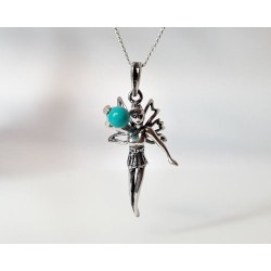 Türkisschmuck - Türkis Elfen Collier Silber-925  (GZ191)