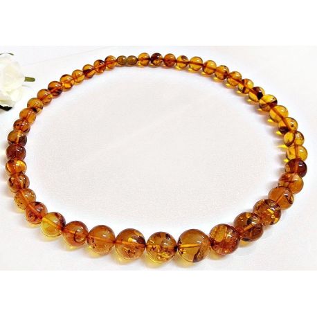 Bernstein Kette Kugelkette 52 cm Bernsteinschmuck dc304