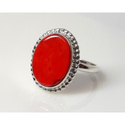 Ring Koralle Silber 925 KL208