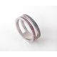 Damen Ring Silber 925 Zirkonia blau rosa ss145