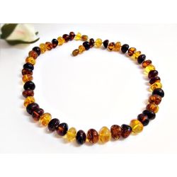 Bernsteinkette  Bernstein Collier 48 cm dc99