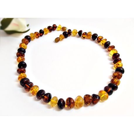 Bernsteinkette  Bernstein Collier 48 cm dc99