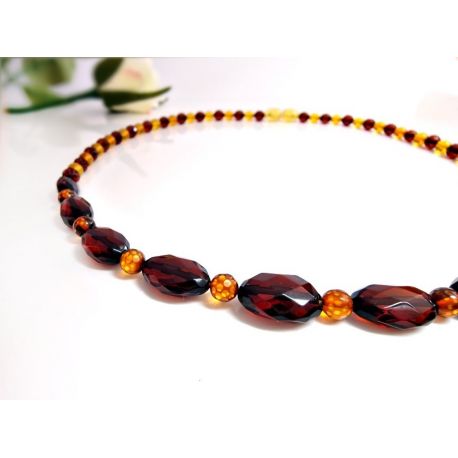 Bernsteinkette  Bernstein Collier Kette 45 cm dc118