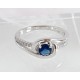 Ring Silber 925 Zirkonia blau SS117a