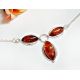 Bernstein Kette Silber 925 Collier Sterlingsilber dc315