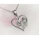 Silberschmuck - Anhänger Herz Silber 925 Zirkonia weiss SP175